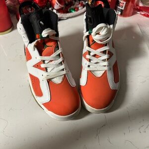 Men’s Orange and White Sneakers